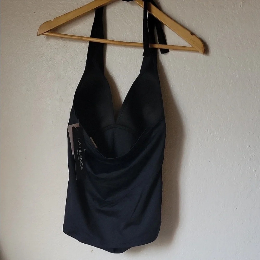 La Blanca Elegant Black Swimwear Top Size 4 - Picture 2 of 6